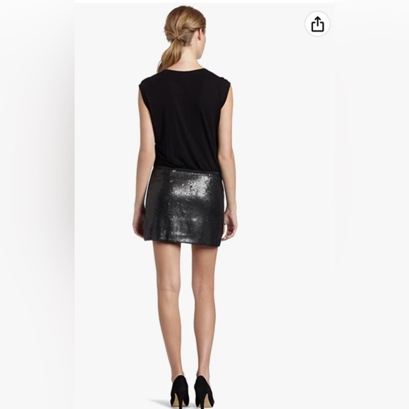 Bcbgmaxazria Women's Sequined-Contrast Dress Black (6) - Picture 2 of 10